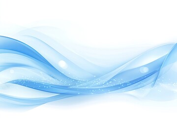 Poster - abstract light blue wavy design. soft flowing lines create a serene, elegant background. delicate li