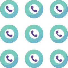 Web vector button set with icons and glossy design