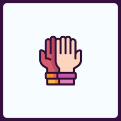 Poster - Unity icon representing collaboration and teamwork with diverse skin tones