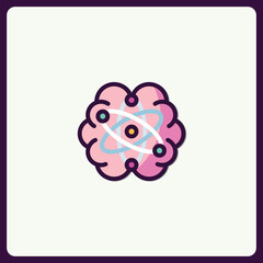 Poster - Intricate brain icon signifying cognitive function and knowledge representation