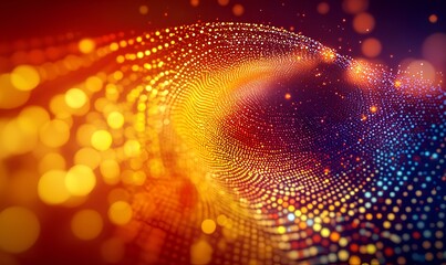 Poster - intricate spiral dots abstract background, featuring a mesmerizing swirl of colors and textures, creating a sense of depth, motion, and endless flow