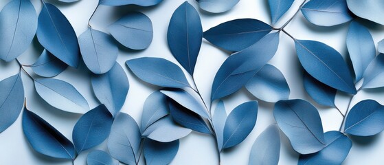 Poster - A blue leafy plant with a frosty blue hue