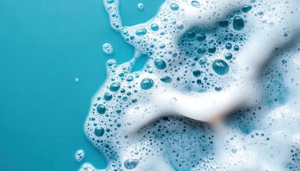 Aufkleber - A blue background with a large amount of bubbles in the water