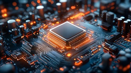 Poster - Digital Trade War AI Controlled Factories Competing in the Cyberspace Frontier 3D Depicting the Clash of Automated Industrial Systems in the Global Digital Marketplace