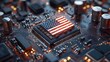 © Heng Heng - AI Stock - Microchip Clash US China Battle for Technological in a Digital Battlefield   3D Depicting the Intensifying Rivalry Between the Superpowers Over the Control of Critical Semiconductor Supply Chains and