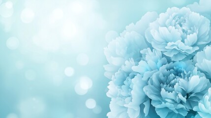 Poster - Hyper-Detailed Bouquet of Futuristic Bioluminescent Flowers in Soft Aqua Background