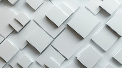 Poster - A white background with many squares of different sizes