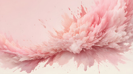 Poster - ethereal pink burst: an abstract and ethereal explosion of soft pink hues creates a visually stunnin