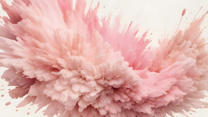 Poster - Abstract Explosion of Pink: A dynamic and eye-catching image featuring a vibrant cloud of pink dust and particles.