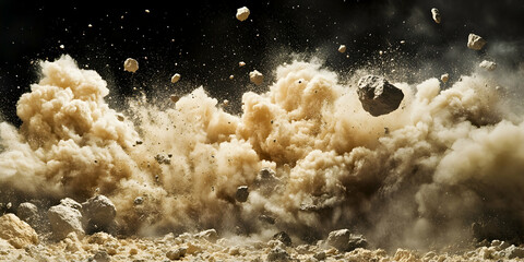 Wall Mural - A dynamic scene of an asteroid impact.