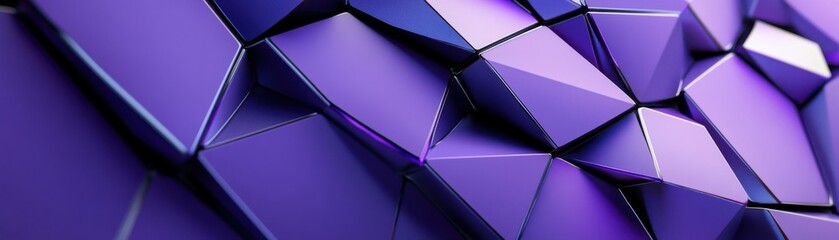 Poster - A purple background with a lot of triangles