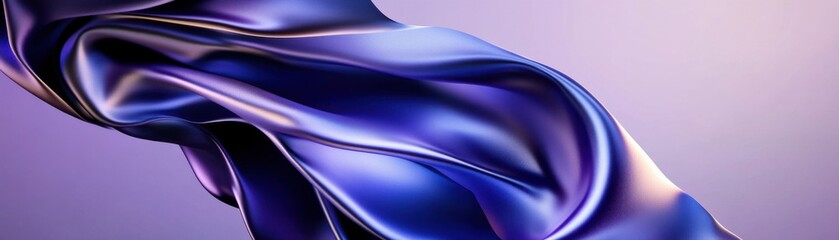 Poster - A blue fabric with a wave pattern