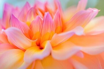 Poster - close-up fisheye photograph capturing unusual perspective of vibrant flower in full bloom showcasing