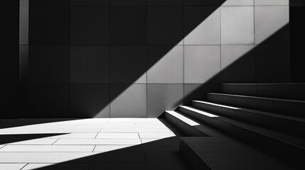Aufkleber - A minimalist composition of light and shadow, creating a sense of depth