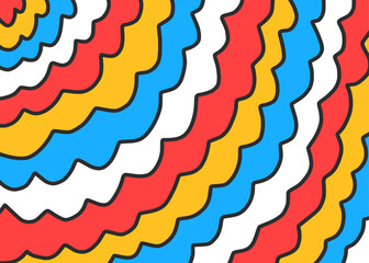 Poster - Abstract background with gradient colorful curly lines pattern