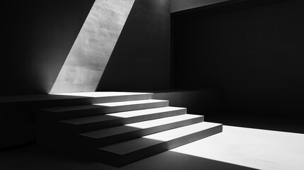 Aufkleber - A minimalist composition of light and shadow, creating a sense of depth