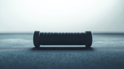 Poster - Single fitness roller on a flat surface showcasing a minimalist design and ample negative space for a clean aesthetic in exercise equipment