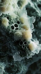 Wall Mural - microscopic abstract: cellular forms and organic textures