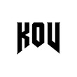 © mamun25g - KOV letter logo design for technology company. KOV logo design black and white color combination. KOV logo, KOV vector, KOV design, KOV icon, KOV alphabet. KOV typography logo design.