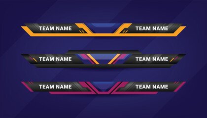 Scoreboard Broadcast Graphic and Lower Thirds Template for sport soccer and football