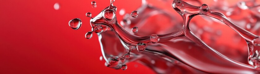 Aufkleber - A splash of red wine is splashing out of a glass