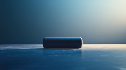 Fototapete - Simple fitness roller positioned on a flat surface with a serene background for a minimalist, clean aesthetic