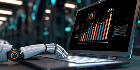 Poster - business data dashboard provide business intelligence analytic for marketing strategy planning brisk