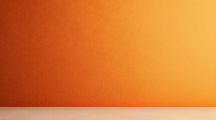 Poster - Vibrant Orange Gradient Backdrop With Textured Wall And Illuminated Floor For Product Display