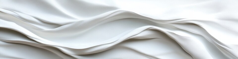 Poster - A white fabric with a wave pattern