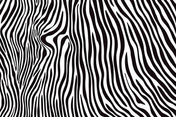 Poster - Seamless Zebra Stripe Pattern, Black and White Strips, Animal Print