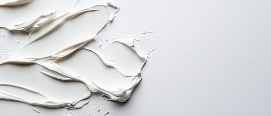 Poster - A white background with white paint splatters on it