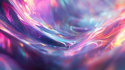 Poster - Abstract fluid art with flowing color gradients, creating depth and motion in a dynamic composition.