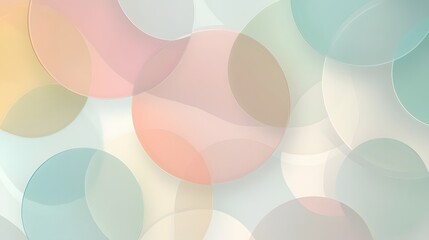 Poster - Pastel circles overlap, creating a soft, modern design perfect for backgrounds or graphic elements.