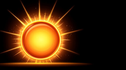 Poster - bright golden light flare radiates from central orb, creating stunning visual effect