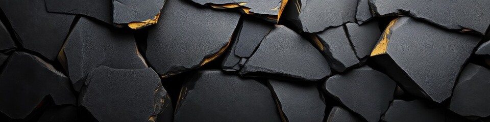 Poster - A black and white photo of a wall with many cracks and holes