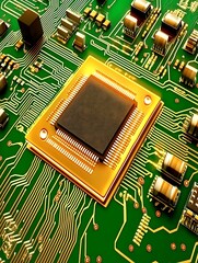 Poster - Advanced integrated circuit board showcasing intricate design elements