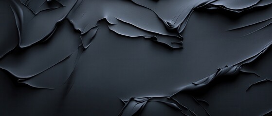 Poster - A black and white photo of a piece of paper with a lot of wrinkles and creases