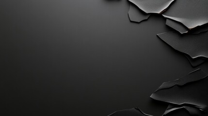 Poster - A black background with a black and white image of a rock