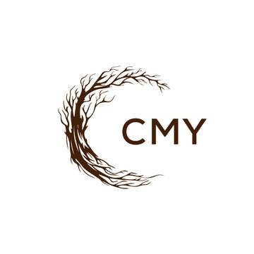 CMY creative minimalist letter logo.