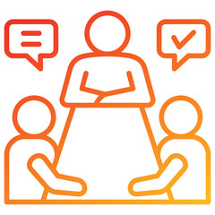Poster - Meeting Line Gradient Icon