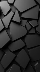 Poster - A black and white photo of a shattered object with jagged edges