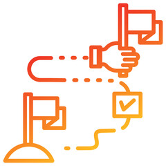 Poster - Milestone Line Gradient Icon