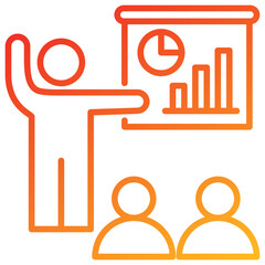 Poster - Business Presentation Line Gradient Icon