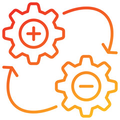 Poster - Change Management Line Gradient Icon