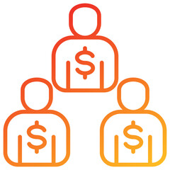 Poster - Human Capital Line Gradient Icon