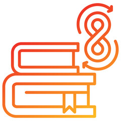 Poster - Lifelong Learning Line Gradient Icon