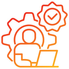 Poster - Work Quality  Line Gradient Icon