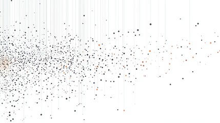 Poster - Scattered Dots and Lines on White Background - Minimalist Abstract Design