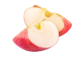 Wall Mural - two pieces of red apple cut out