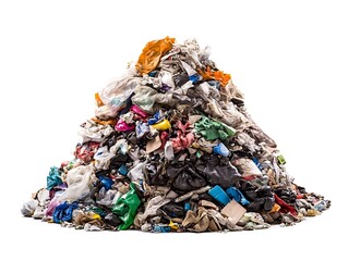 heap of waste: an overwhelming heap of discarded items, highlighting the urgent need for sustainable